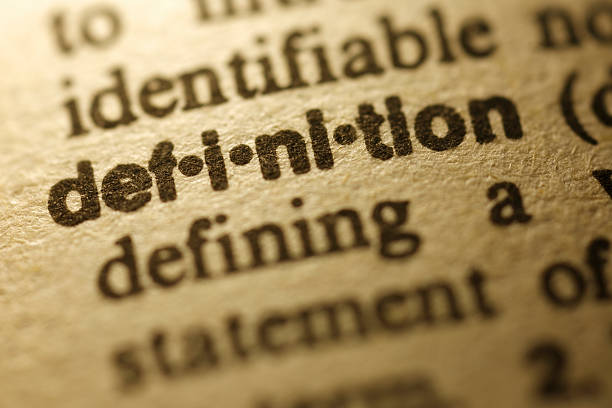 Selective focus on the word " Definition "